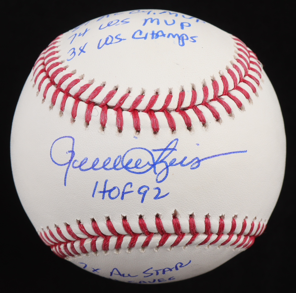 Rollie Fingers Signed OML Baseball with (7) Career Inscriptions (PSA) at PristineAuction.com Rollie Fingers Signed OML Baseball with (7) Career Inscriptions (PSA) at PristineAuction.com