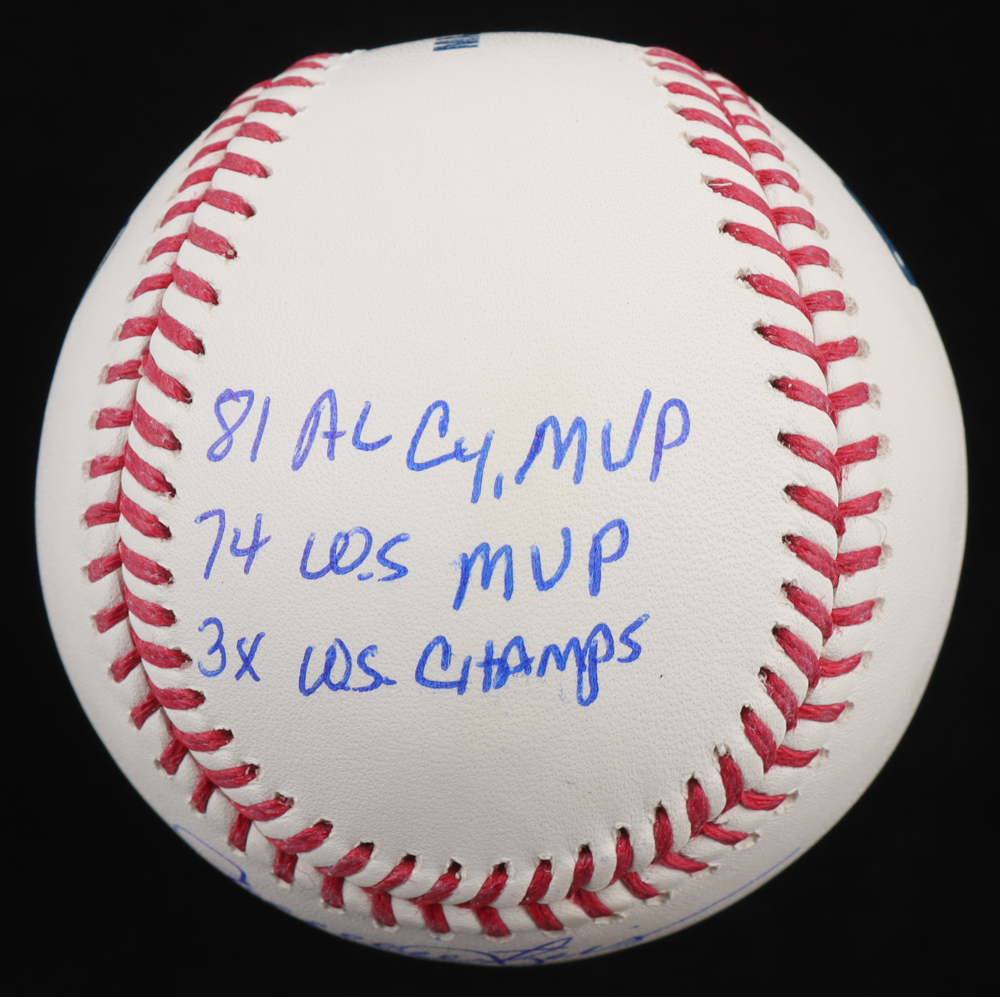 Rollie Fingers Signed OML Baseball with (7) Career Inscriptions (PSA) at PristineAuction.com Rollie Fingers Signed OML Baseball with (7) Career Inscriptions (PSA) at PristineAuction.com