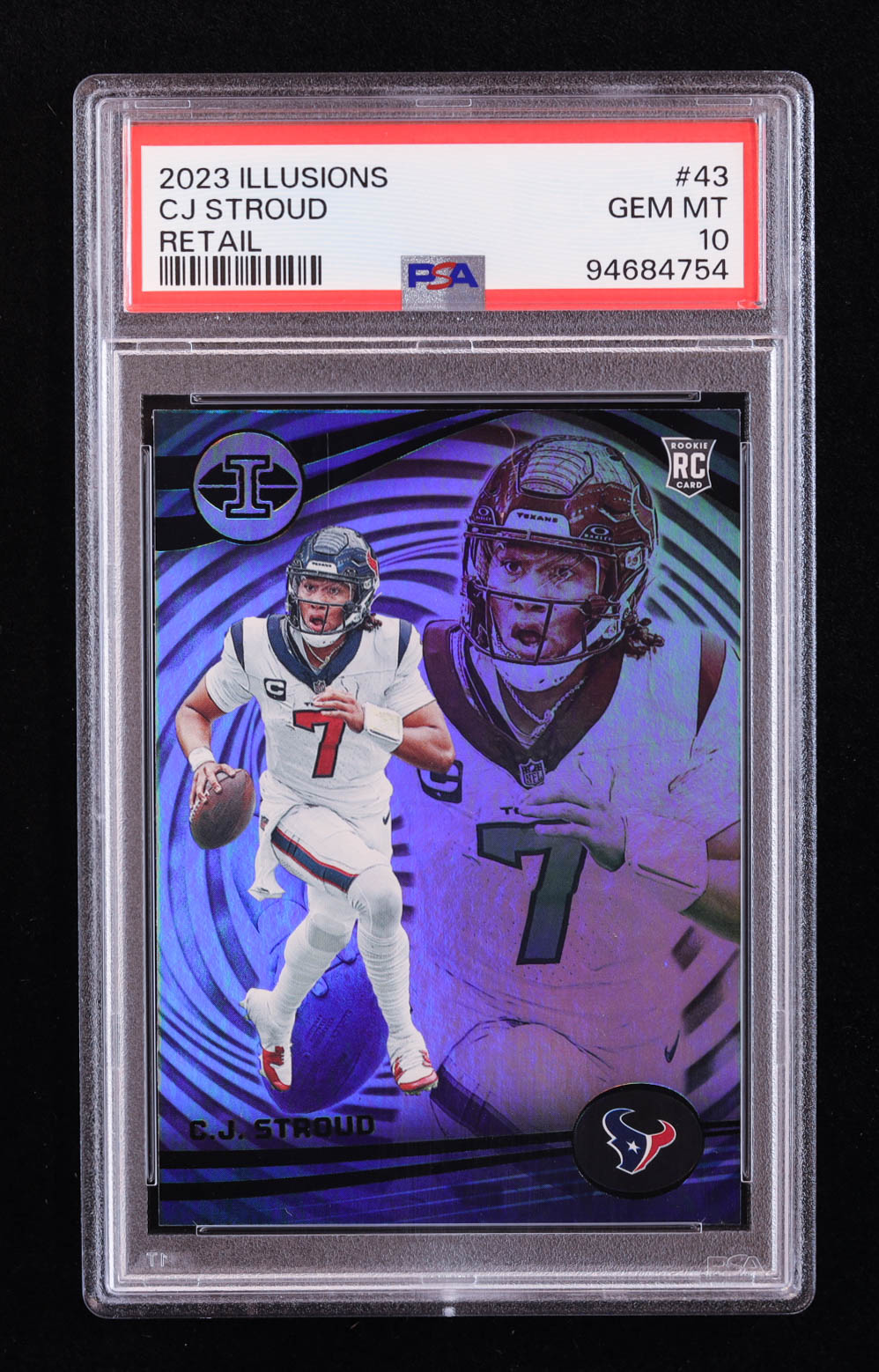 CJ Stroud 2023 Panini Illusions Retail #43 RC (PSA 10) at PristineAuction.com CJ Stroud 2023 Panini Illusions Retail #43 RC (PSA 10) at PristineAuction.com