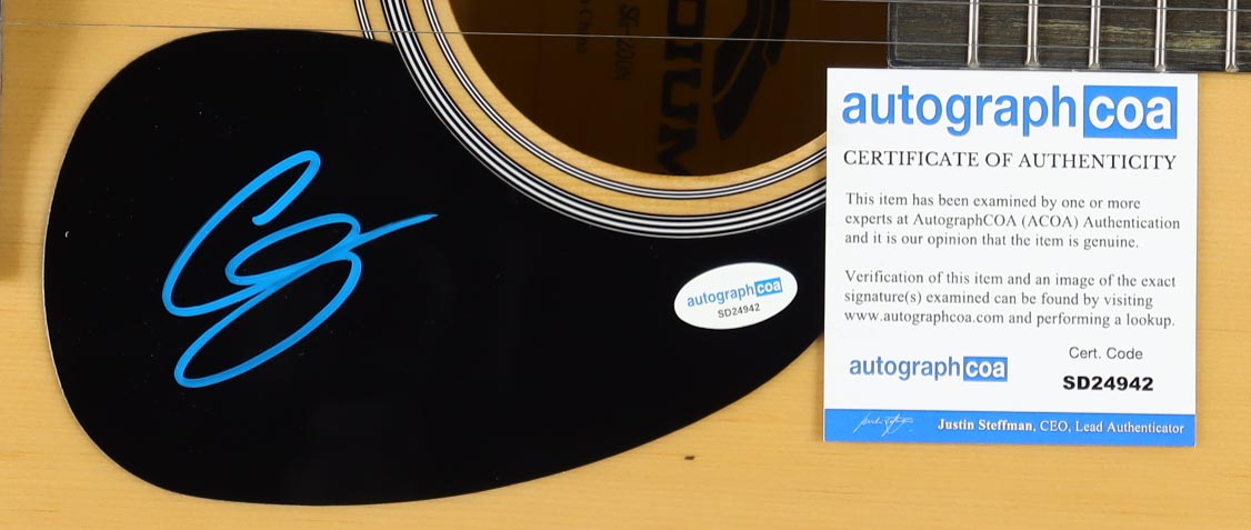 Chris Stapleton Signed 38" Acoustic Guitar (ACOA) at PristineAuction.com Chris Stapleton Signed 38" Acoustic Guitar (ACOA) at PristineAuction.com