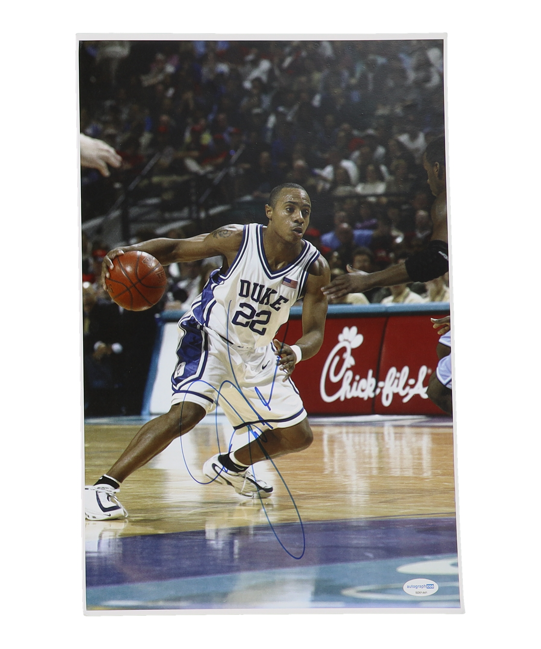 Jay Williams Signed Duke Blue Devils 11x17 Photo (ACOA) at PristineAuction.com Jay Williams Signed Duke Blue Devils 11x17 Photo (ACOA) at PristineAuction.com