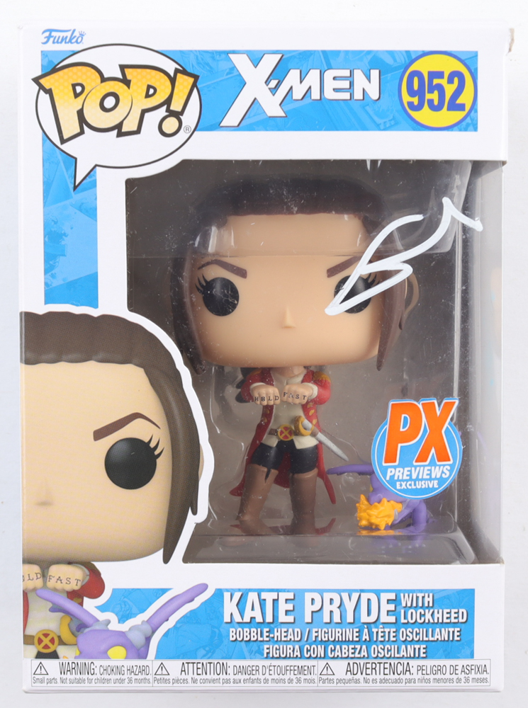 Elliot Page Signed "X-Men" #952 Kate Pryde with Lockheed Funko Pop! Vinyl Figure (ACOA) at PristineAuction.com Elliot Page Signed "X-Men" #952 Kate Pryde with Lockheed Funko Pop! Vinyl Figure (ACOA) at PristineAuction.com