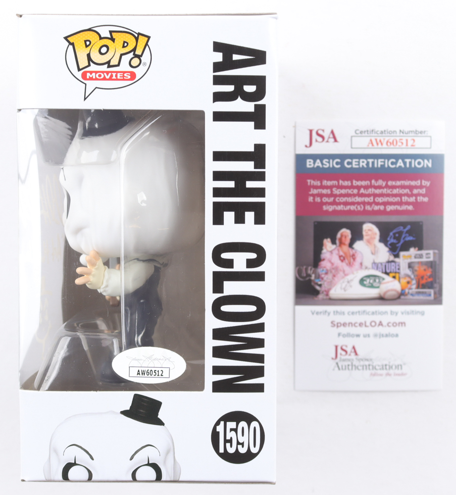 David Howard Thornton Signed "Terrifier" #1590 Art The Clown Funko Pop! Vinyl Figure Inscribed "Art The Clown" With Sketch (JSA) at PristineAuction.com David Howard Thornton Signed "Terrifier" #1590 Art The Clown Funko Pop! Vinyl Figure Inscribed "Art The Clown" With Sketch (JSA) at PristineAuction.com