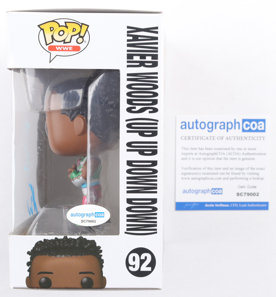 Xavier Woods Signed WWE #92 Xavier Woods (Up Up Down Down) Funko Pop! Vinyl Figure (AutographCOA) at PristineAuction.com Xavier Woods Signed WWE #92 Xavier Woods (Up Up Down Down) Funko Pop! Vinyl Figure (AutographCOA) at PristineAuction.com