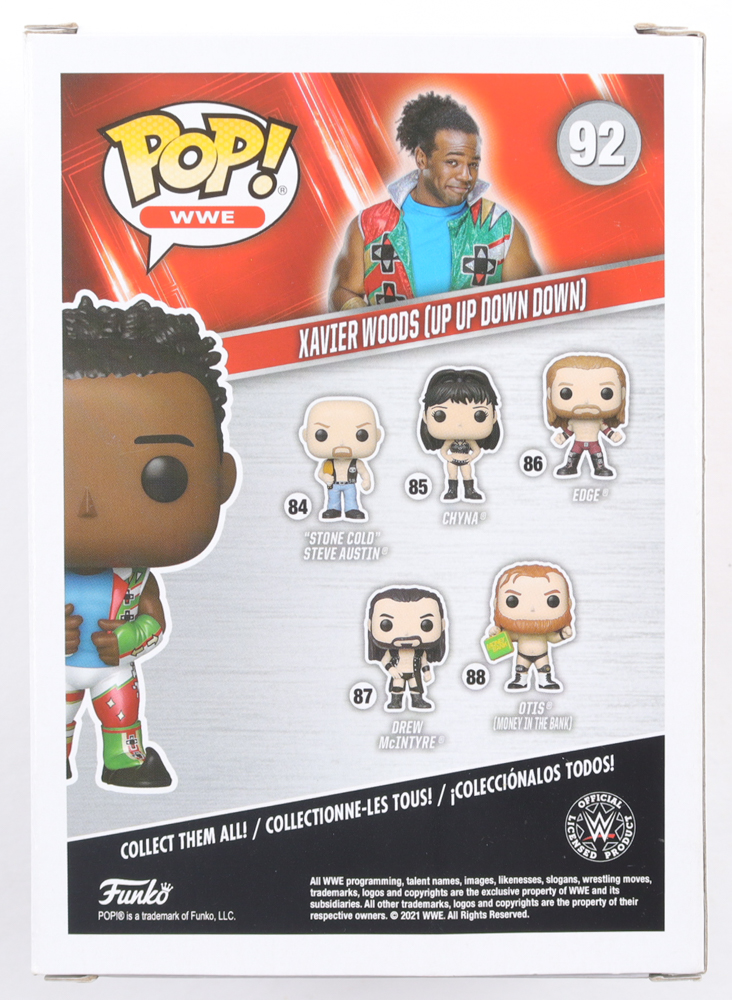 Xavier Woods Signed WWE #92 Xavier Woods (Up Up Down Down) Funko Pop! Vinyl Figure (AutographCOA) at PristineAuction.com Xavier Woods Signed WWE #92 Xavier Woods (Up Up Down Down) Funko Pop! Vinyl Figure (AutographCOA) at PristineAuction.com