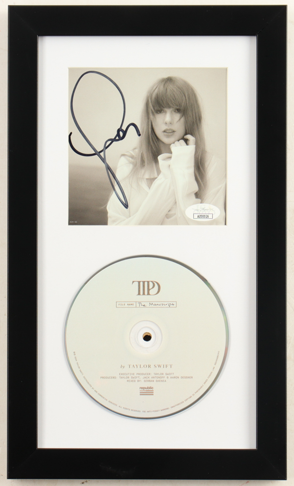 Taylor Swift Signed Custom Framed "The Tortured Poets Department" CD Album Insert Display With Disc (JSA) at PristineAuction.com Taylor Swift Signed Custom Framed "The Tortured Poets Department" CD Album Insert Display With Disc (JSA) at PristineAuction.com