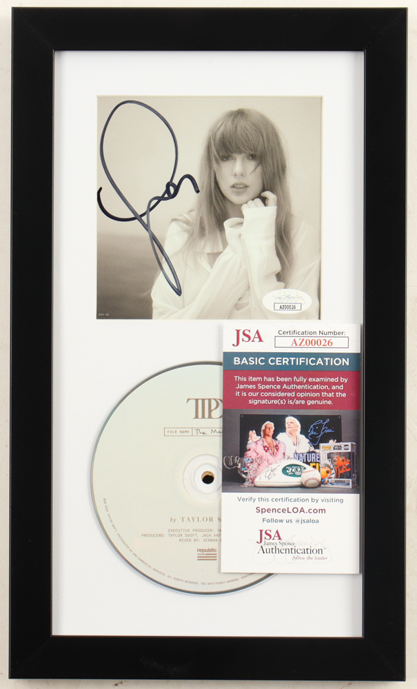 Taylor Swift Signed Custom Framed "The Tortured Poets Department" CD Album Insert Display With Disc (JSA) at PristineAuction.com Taylor Swift Signed Custom Framed "The Tortured Poets Department" CD Album Insert Display With Disc (JSA) at PristineAuction.com
