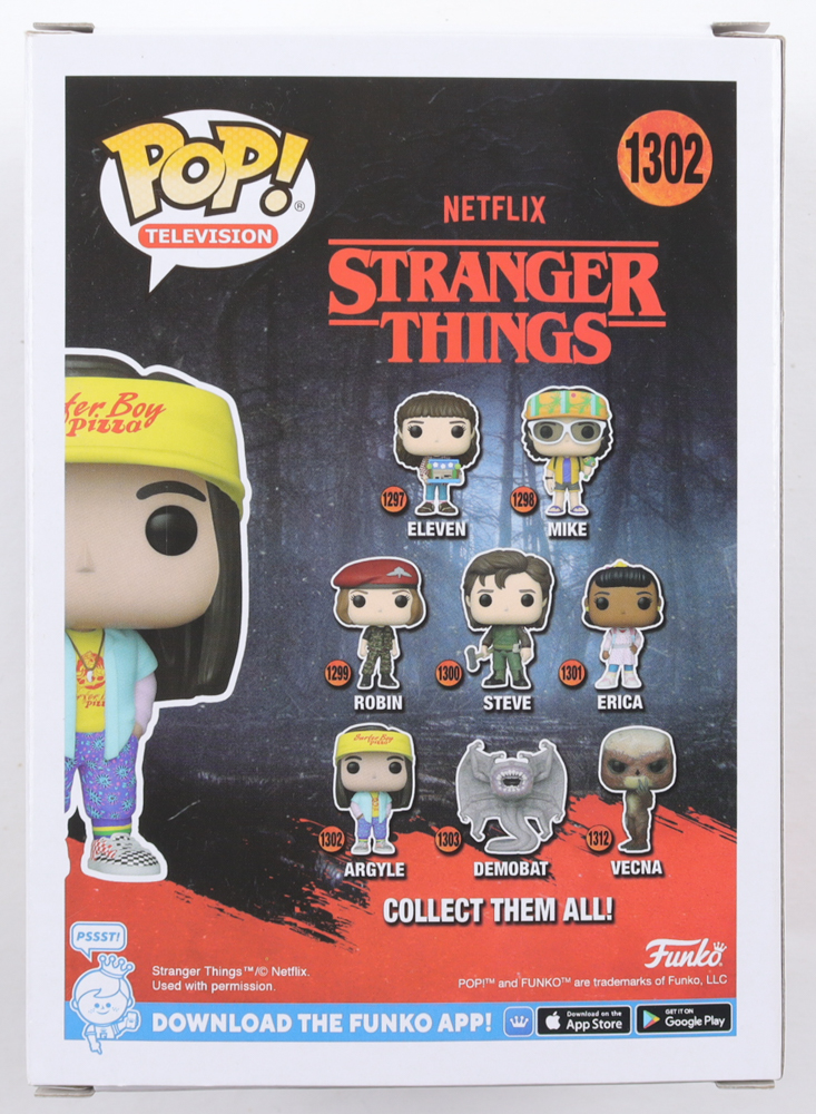 Eduardo Franco Signed "Stranger Things" #1302 Argyle Funko Pop! Vinyl Figure (JSA) at PristineAuction.com Eduardo Franco Signed "Stranger Things" #1302 Argyle Funko Pop! Vinyl Figure (JSA) at PristineAuction.com