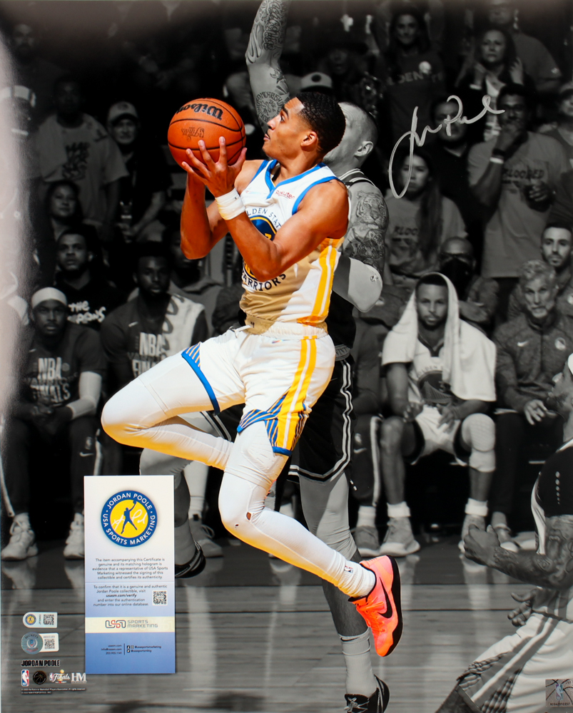 Jordan Poole Signed Warriors 16x20 Photo (Poole & Beckett) at PristineAuction.com Jordan Poole Signed Warriors 16x20 Photo (Poole & Beckett) at PristineAuction.com