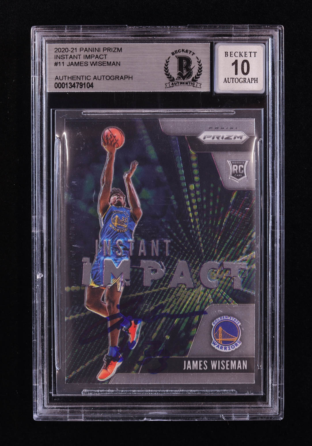 James Wiseman Signed 2020-21 Panini Prizm Instant Impact #11 RC (BGS | Autograph Graded BGS 10) at PristineAuction.com James Wiseman Signed 2020-21 Panini Prizm Instant Impact #11 RC (BGS | Autograph Graded BGS 10) at PristineAuction.com