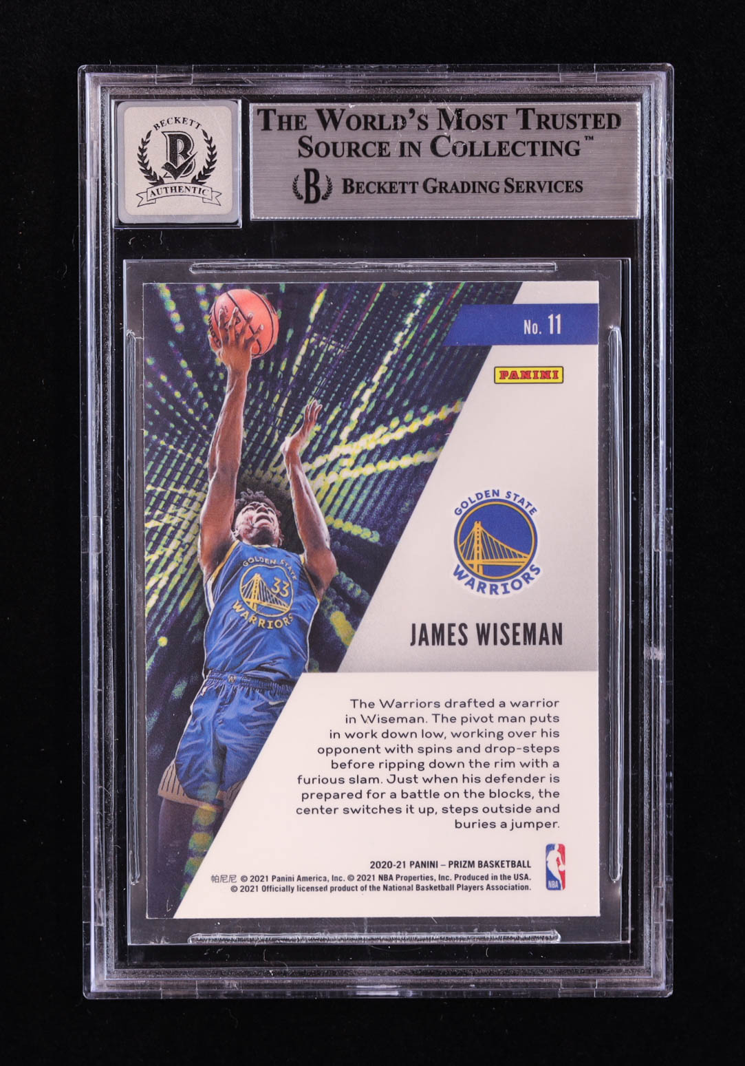 James Wiseman Signed 2020-21 Panini Prizm Instant Impact #11 RC (BGS | Autograph Graded BGS 10) at PristineAuction.com James Wiseman Signed 2020-21 Panini Prizm Instant Impact #11 RC (BGS | Autograph Graded BGS 10) at PristineAuction.com