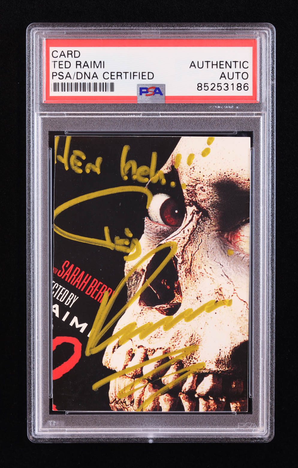 Ted Raimi Signed "The Evil Dead" Cut Inscribed "Heh Heh!!" (PSA) at PristineAuction.com Ted Raimi Signed "The Evil Dead" Cut Inscribed "Heh Heh!!" (PSA) at PristineAuction.com