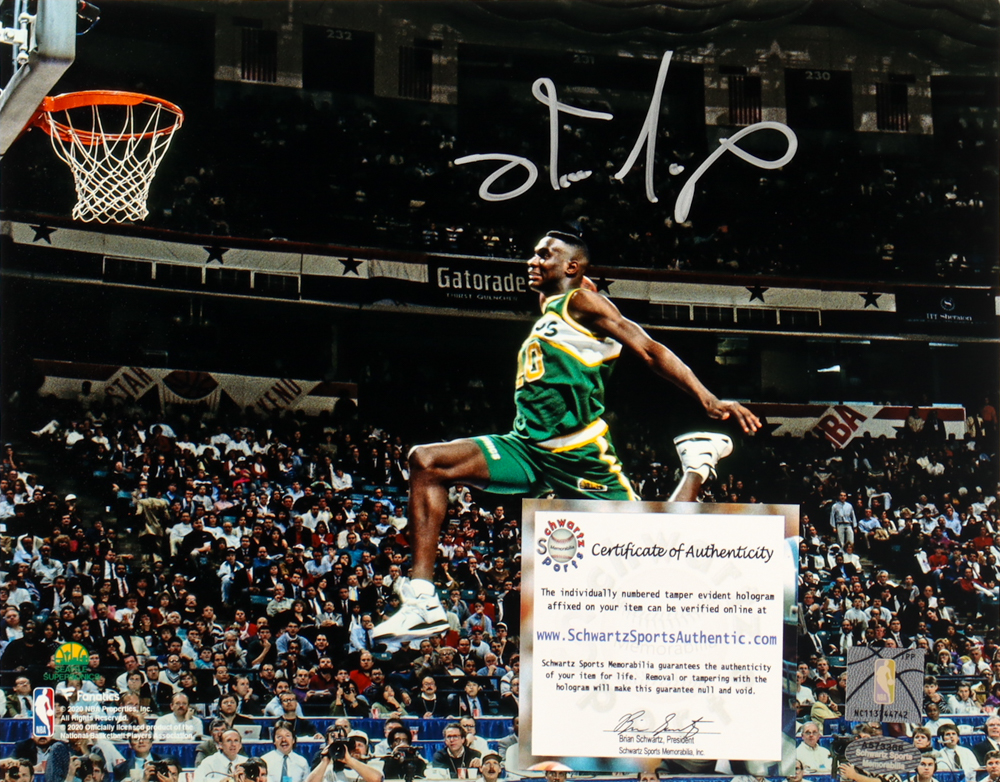 Shawn Kemp Signed SuperSonics 8x10 Photo (Schwartz) at PristineAuction.com Shawn Kemp Signed SuperSonics 8x10 Photo (Schwartz) at PristineAuction.com