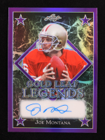 Joe Montana 2024 Leaf Legacy Collection "Gold Leaf Legends" #GLL-JM2 Autograph Purple Prismatic SP Variation #6/10 at PristineAuction.com