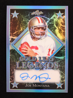 Joe Montana 2024 Leaf Legacy Collection "Gold Leaf Legends" #GLL-JM1 Autograph Platinum Blue Prismatic SP Variation #22/25 at PristineAuction.com
