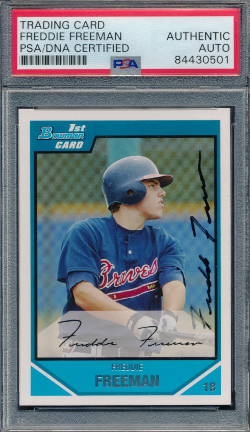 Freddie Freeman Signed 2007 Bowman Draft Draft Picks #BDPP12 RC (PSA) at PristineAuction.com Freddie Freeman Signed 2007 Bowman Draft Draft Picks #BDPP12 RC (PSA) at PristineAuction.com