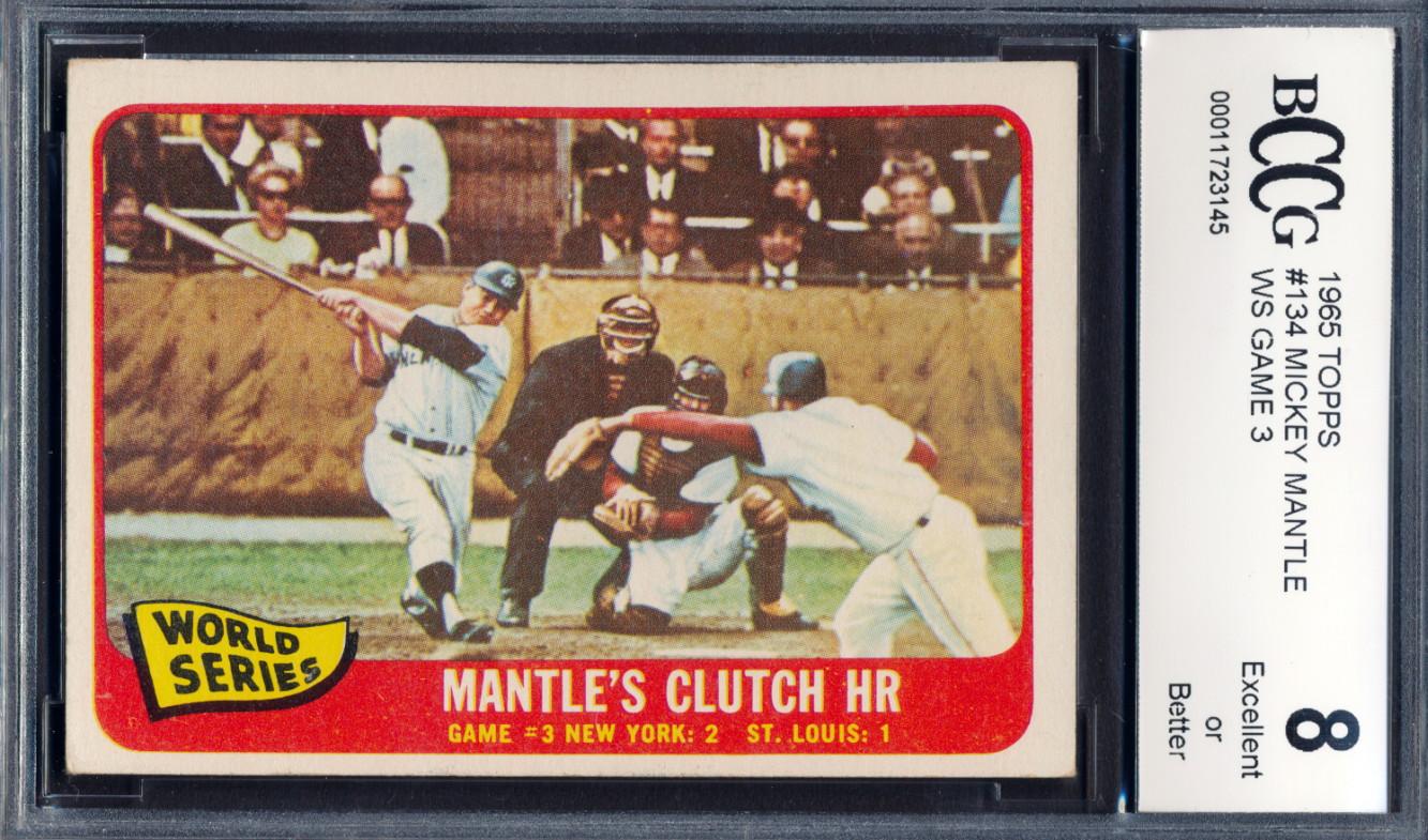 Mickey Mantle 1965 Topps #134 / World Series Game 3 (BCCG 8) at PristineAuction.com Mickey Mantle 1965 Topps #134 / World Series Game 3 (BCCG 8) at PristineAuction.com