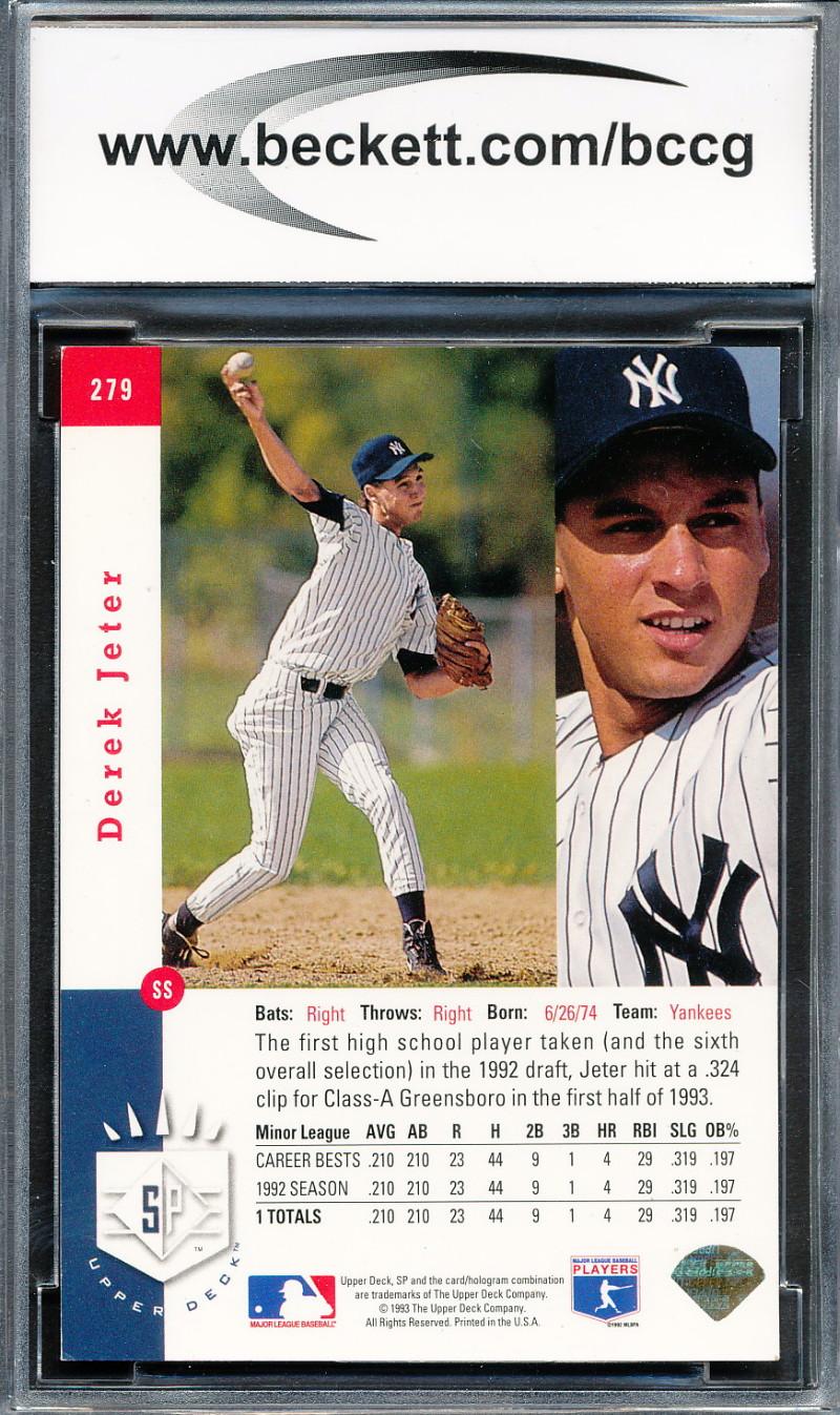 Derek Jeter 1993 SP #279 RC (BCCG 9) at PristineAuction.com Derek Jeter 1993 SP #279 RC (BCCG 9) at PristineAuction.com