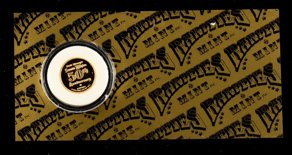 1987 "Snow White's 50th Anniversary" Dopey 1/10 Troy Oz. .999 Fine Gold Coin in Assay at PristineAuction.com 1987 "Snow White's 50th Anniversary" Dopey 1/10 Troy Oz. .999 Fine Gold Coin in Assay at PristineAuction.com