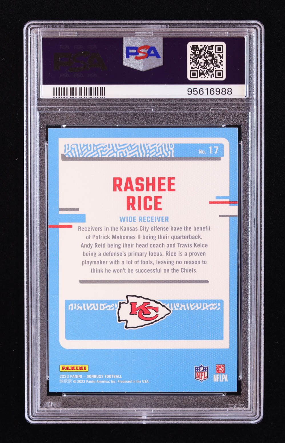 Rashee Rice 2023 Donruss Rated Rookies Portrait #17 RC (PSA 10) at PristineAuction.com Rashee Rice 2023 Donruss Rated Rookies Portrait #17 RC (PSA 10) at PristineAuction.com