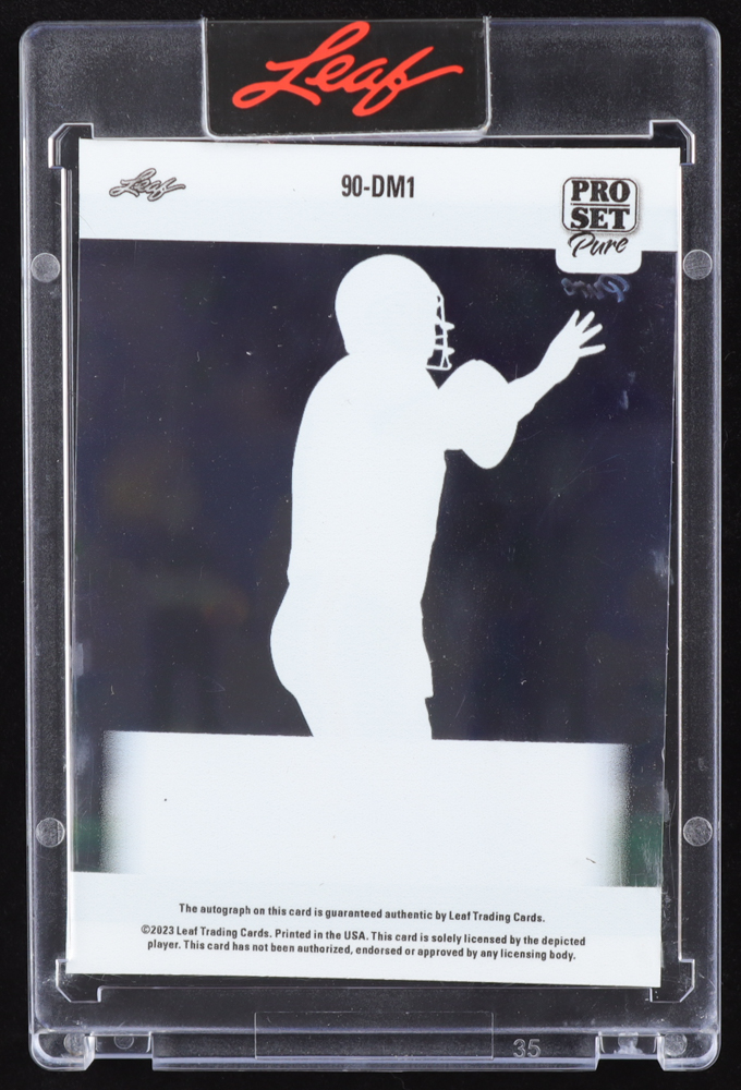 Dan Marino 2023 Pro Set Pure Autographs Clear Green #90DM1 #2/6 at PristineAuction.com Dan Marino 2023 Pro Set Pure Autographs Clear Green #90DM1 #2/6 at PristineAuction.com