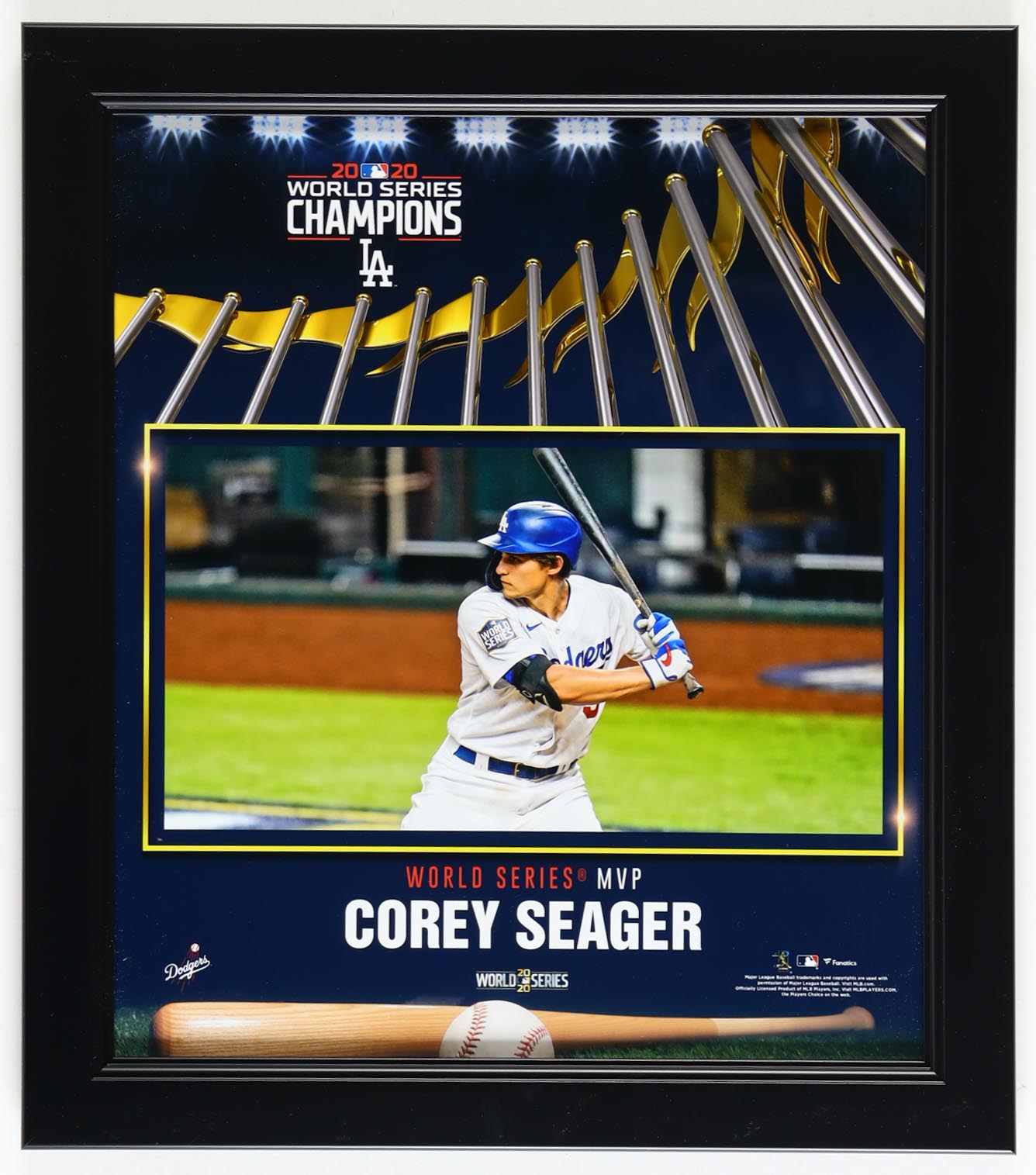 Corey Seager Dodgers 2020 World Series MVP Custom Framed Photo Display at PristineAuction.com Corey Seager Dodgers 2020 World Series MVP Custom Framed Photo Display at PristineAuction.com