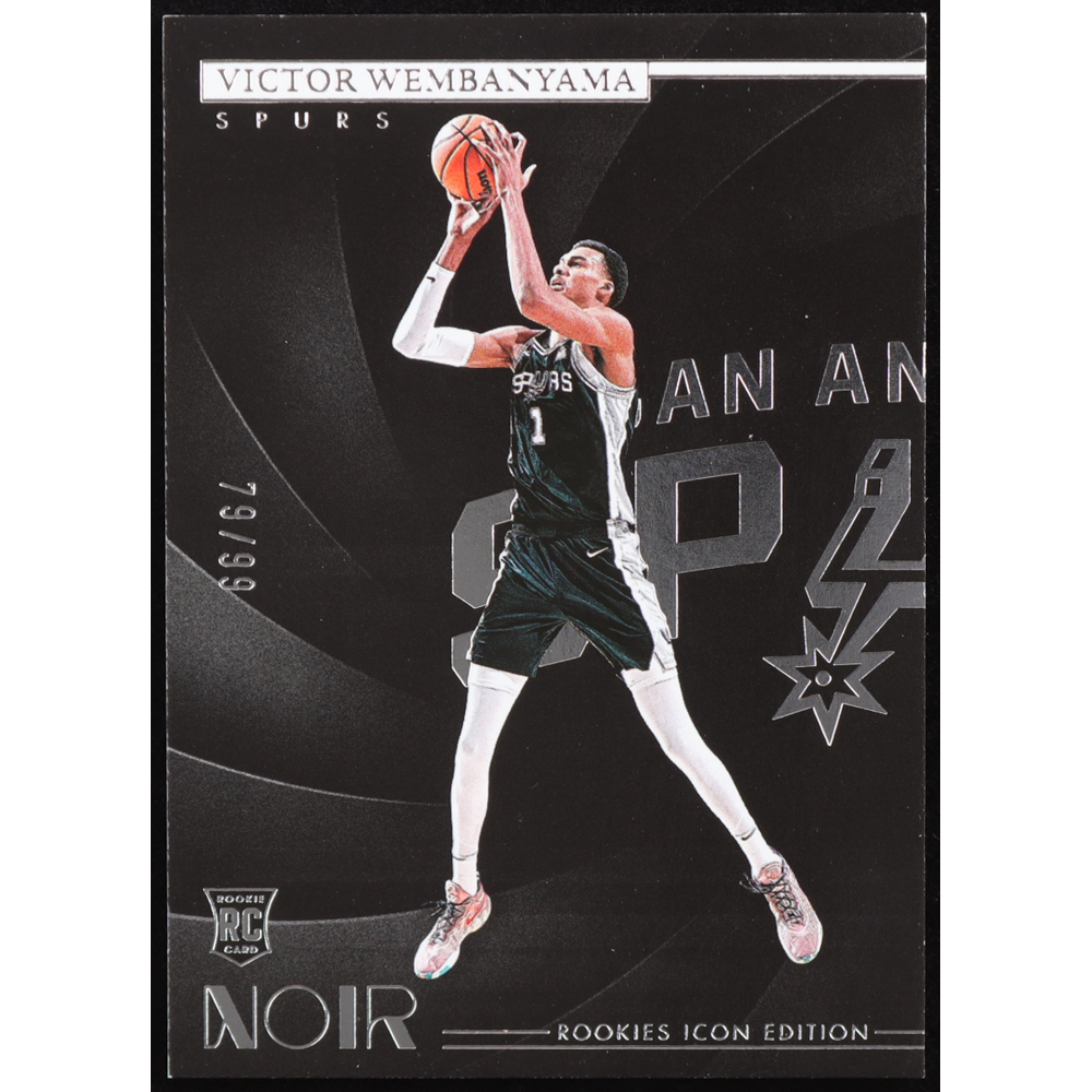 Victor Wembanyama 2023-24 Panini Noir Rookies Icon Edition #179 RC #79/99 at PristineAuction.com