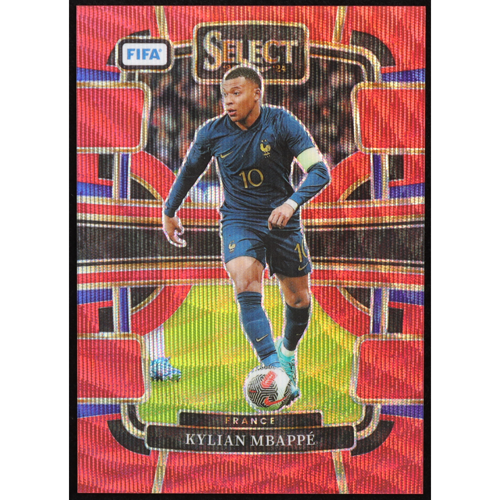 Kylian Mbappe 2023-24 Select FIFA Prizms Red Wave #80 #062/149 at PristineAuction.com