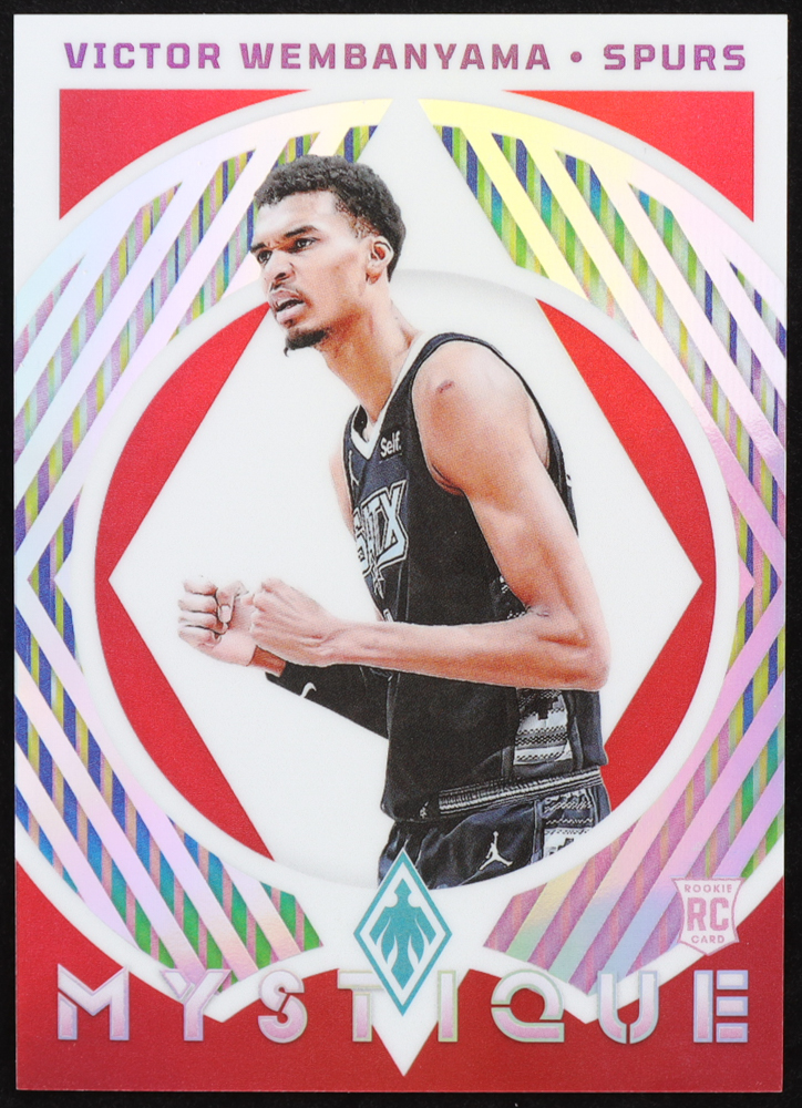 Victor Wembanyama 2023-24 Panini Phoenix Mystique Red #16 RC #082/125 at PristineAuction.com Victor Wembanyama 2023-24 Panini Phoenix Mystique Red #16 RC #082/125 at PristineAuction.com