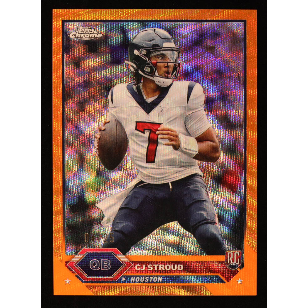 CJ Stroud 2024 Topps Composite Orange Wave Refractors #2 RC #04/25 at PristineAuction.com