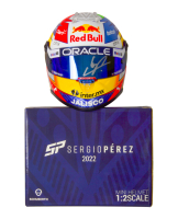 Sergio Perez Signed Red Bull 2022 1:2 Scale Racing Mini Helmet (Beckett) at PristineAuction.com