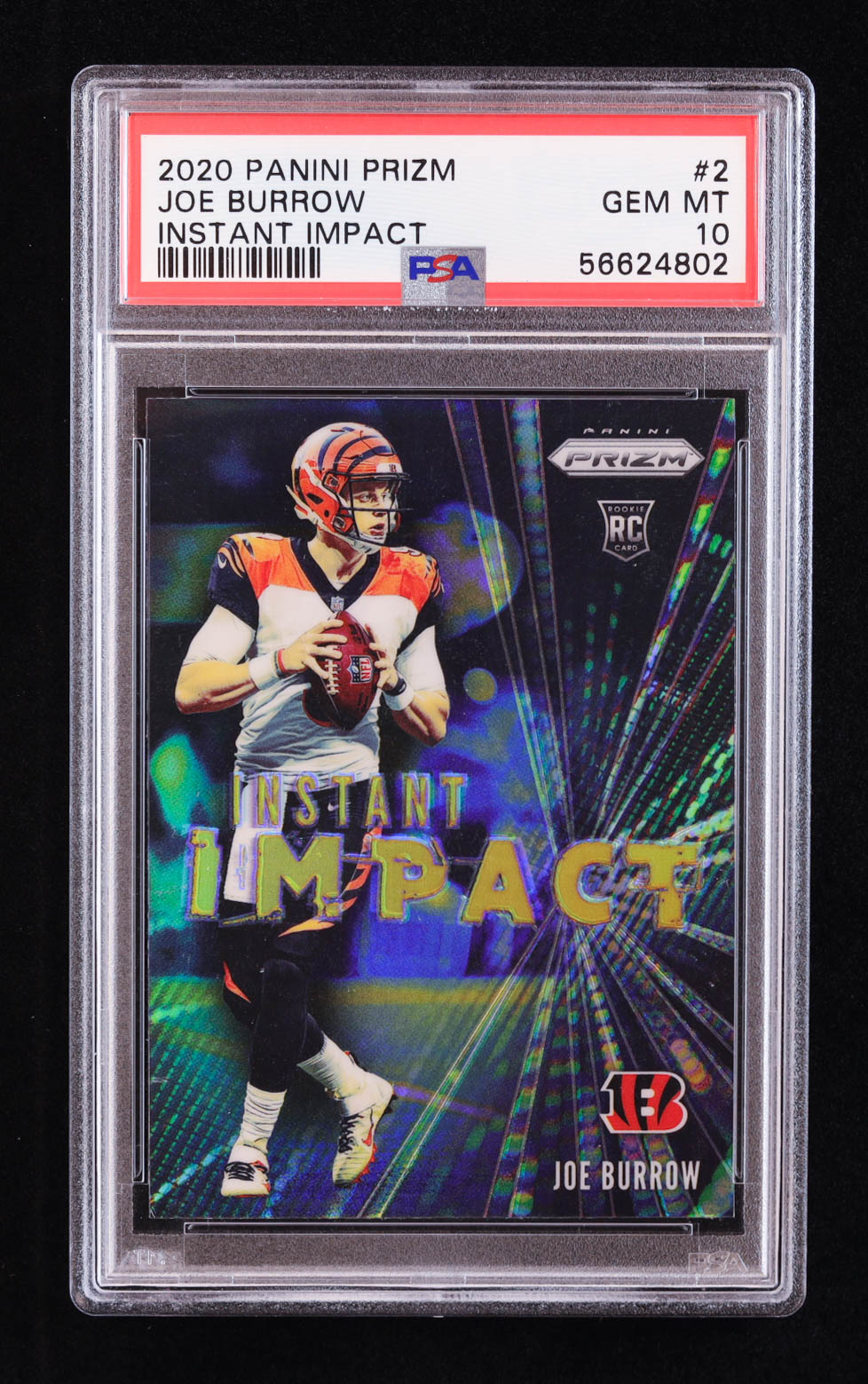 Joe Burrow 2020 Panini Prizm Instant Impact #2 RC (PSA 10) at PristineAuction.com Joe Burrow 2020 Panini Prizm Instant Impact #2 RC (PSA 10) at PristineAuction.com