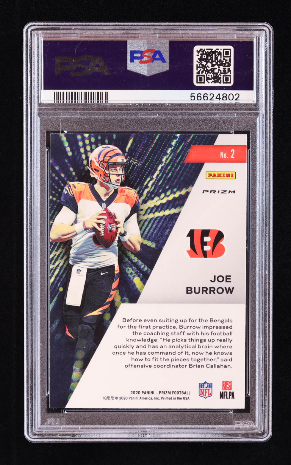 Joe Burrow 2020 Panini Prizm Instant Impact #2 RC (PSA 10) at PristineAuction.com Joe Burrow 2020 Panini Prizm Instant Impact #2 RC (PSA 10) at PristineAuction.com