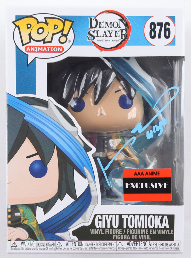 Johnny Yong Bosch Signed "Giyu Tomioka" Funko Pop! #876 Inscribed "Giyu" (JSA) at PristineAuction.com Johnny Yong Bosch Signed "Giyu Tomioka" Funko Pop! #876 Inscribed "Giyu" (JSA) at PristineAuction.com