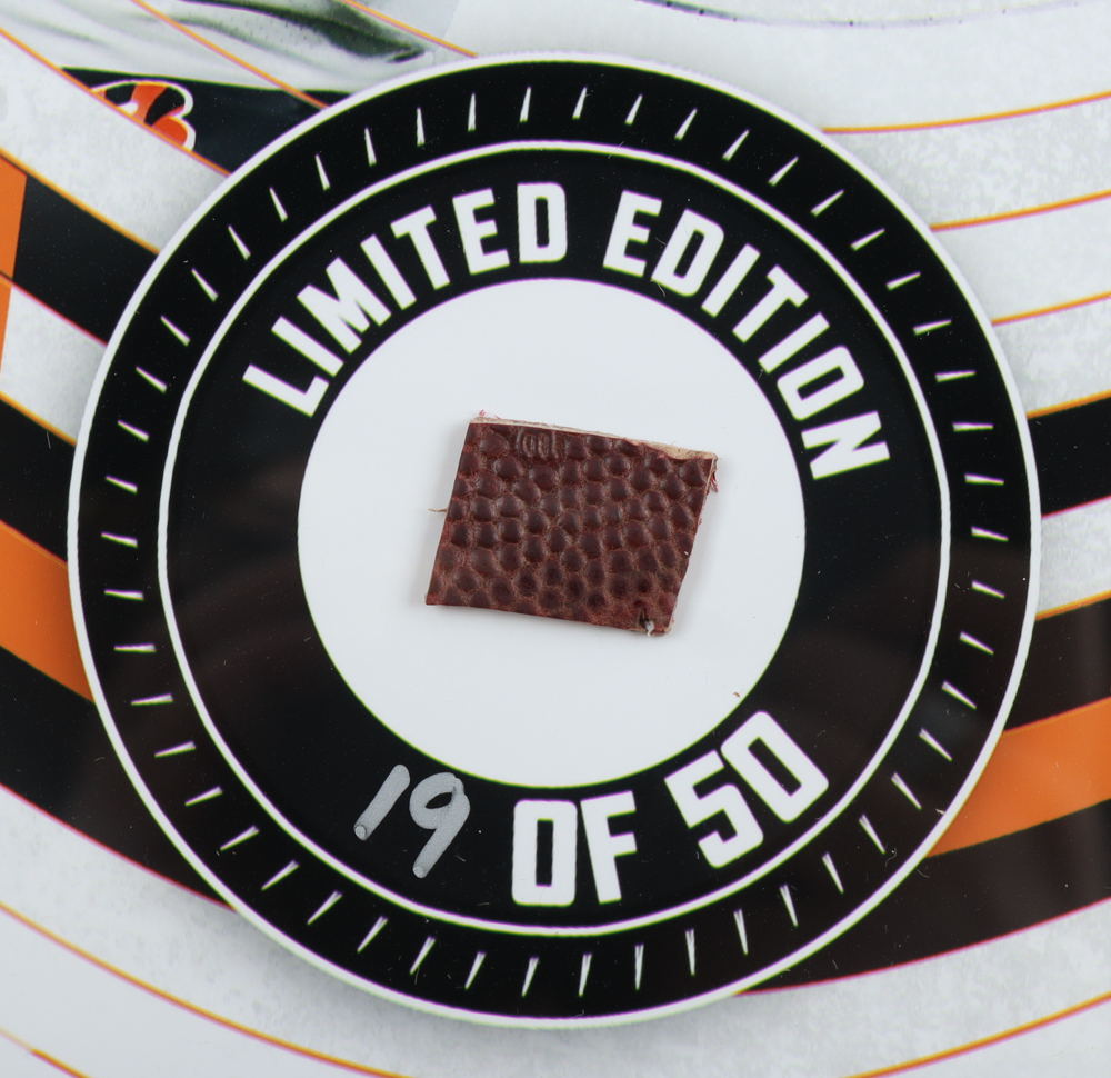 Joe Burrow Bengals LE Custom Framed Display with Piece of Game-Used Football (Fanatics) at PristineAuction.com Joe Burrow Bengals LE Custom Framed Display with Piece of Game-Used Football (Fanatics) at PristineAuction.com