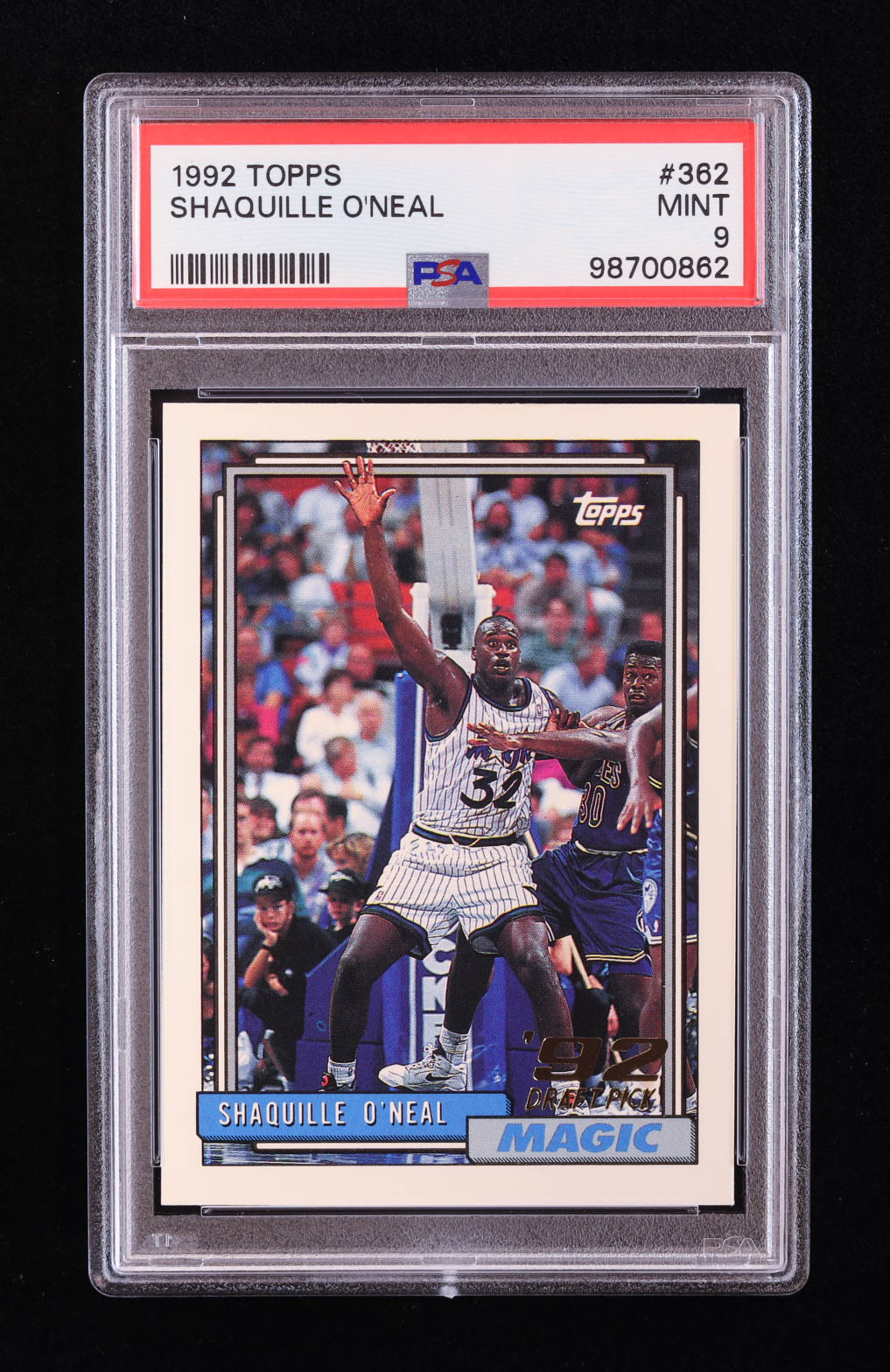 Shaquille O'Neal 1992-93 Topps #362 RC (PSA 9) at PristineAuction.com Shaquille O'Neal 1992-93 Topps #362 RC (PSA 9) at PristineAuction.com