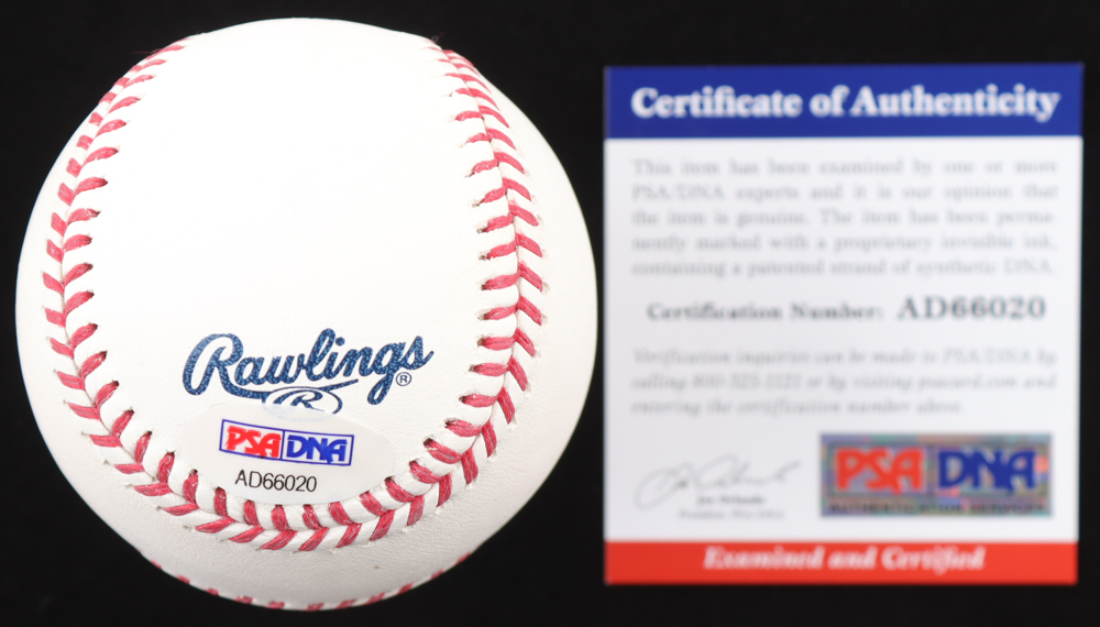 Tom Glavine Signed OML Hall Of Fame Logo Baseball (PSA) at PristineAuction.com Tom Glavine Signed OML Hall Of Fame Logo Baseball (PSA) at PristineAuction.com