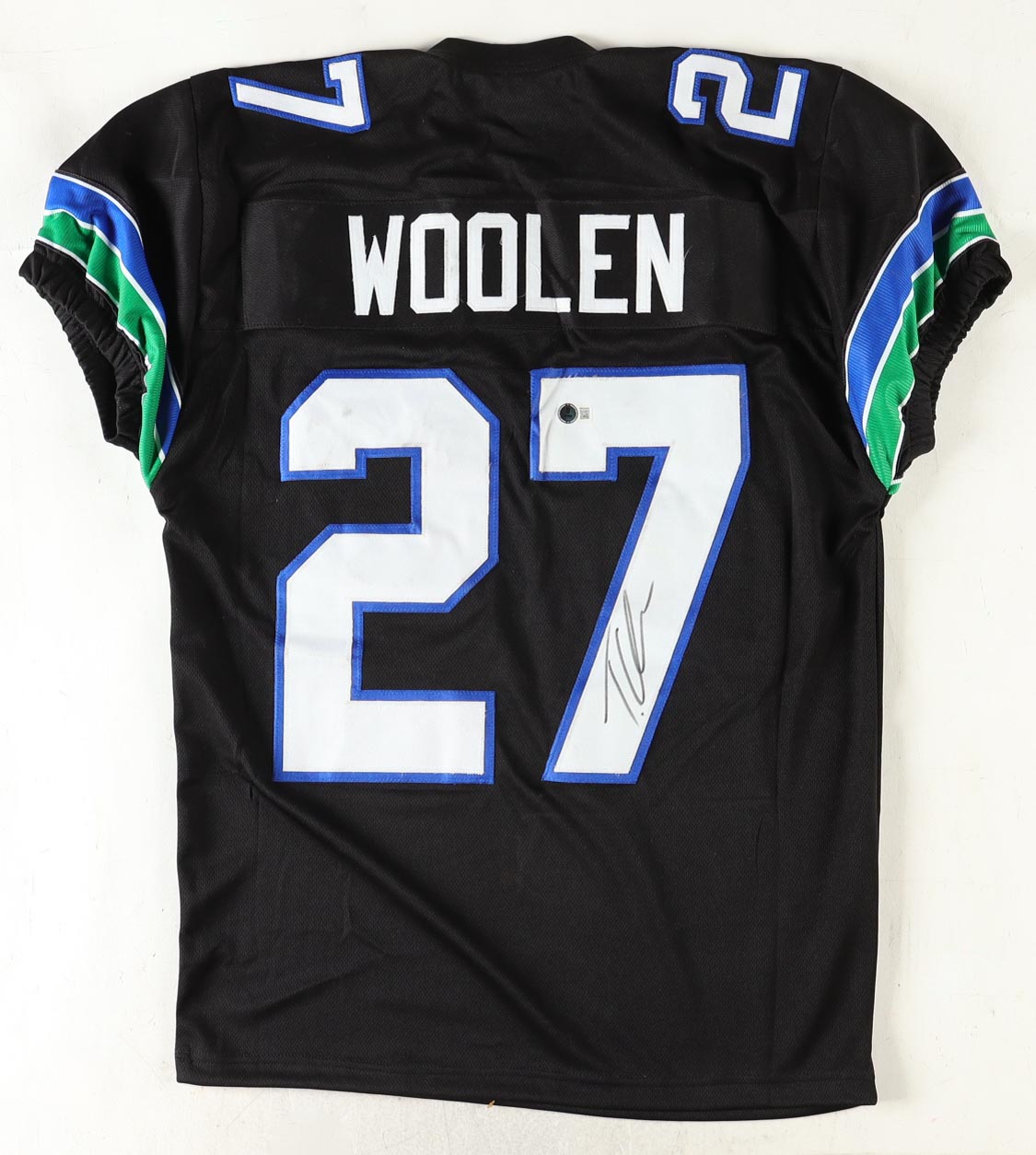 Tariq Woolen Signed Jersey (Beckett) at PristineAuction.com Tariq Woolen Signed Jersey (Beckett) at PristineAuction.com