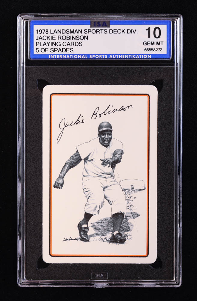 Jackie Robinson 1978 Landsman Playing Cards (ISA 10) at PristineAuction.com Jackie Robinson 1978 Landsman Playing Cards (ISA 10) at PristineAuction.com