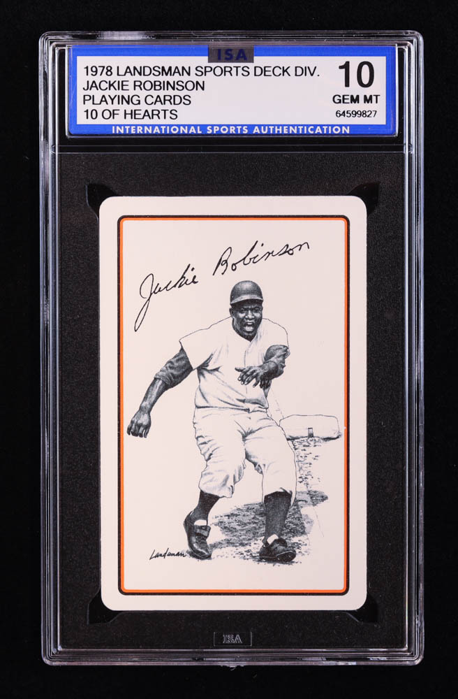 Jackie Robinson 1978 Landsman Playing Card (ISA 10) at PristineAuction.com Jackie Robinson 1978 Landsman Playing Card (ISA 10) at PristineAuction.com