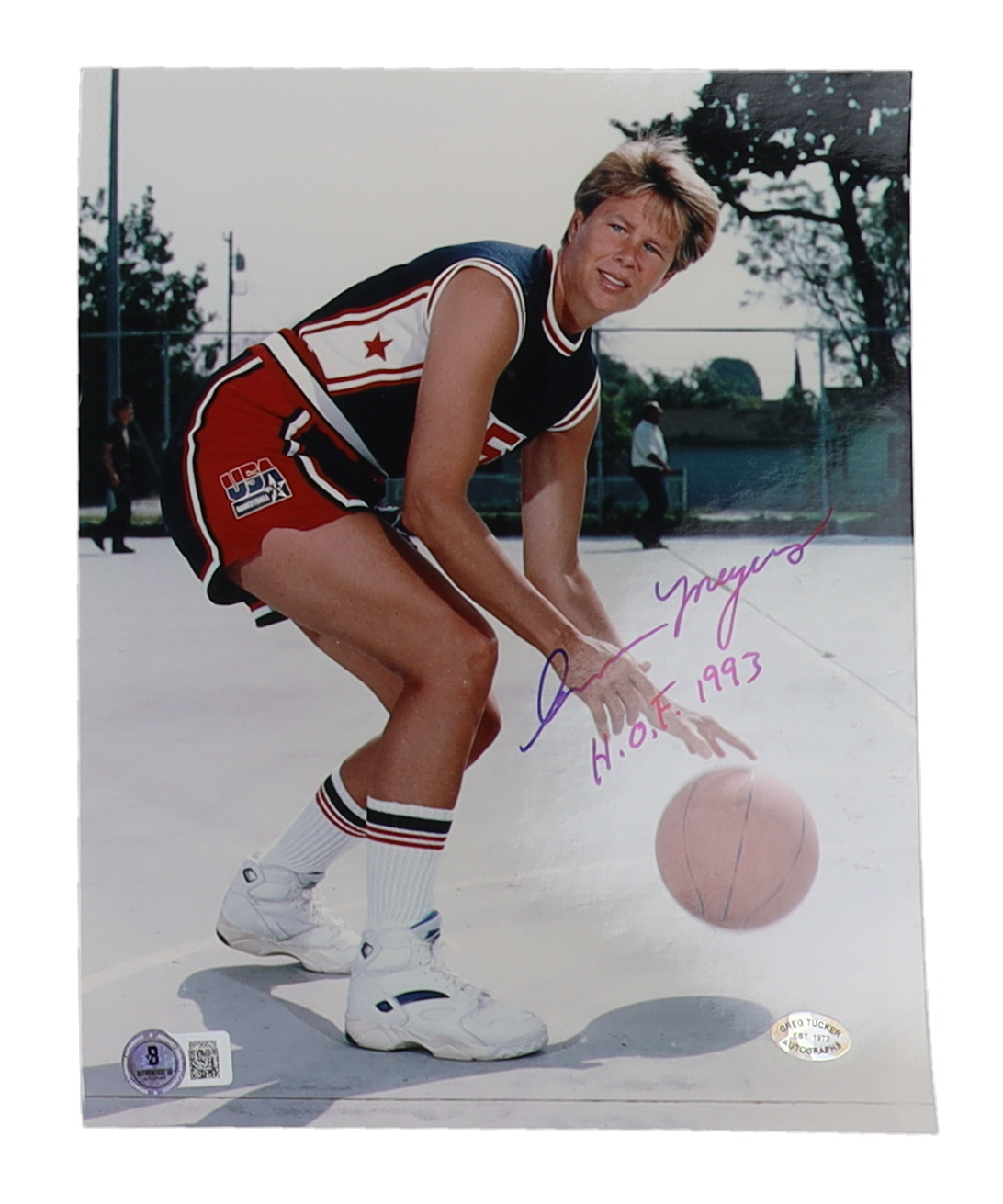 Ann Meyers Signed Team USA 8x10 Photo Inscribed "HOF 1993" (Beckett) at PristineAuction.com Ann Meyers Signed Team USA 8x10 Photo Inscribed "HOF 1993" (Beckett) at PristineAuction.com