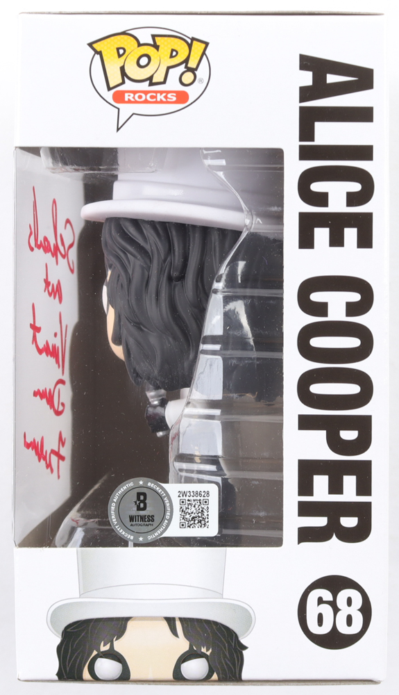 Alice Cooper Signed "Alice Cooper" #68 Funko Pop! Vinyl Figure Inscribed "Schools Out" (Beckett) at PristineAuction.com Alice Cooper Signed "Alice Cooper" #68 Funko Pop! Vinyl Figure Inscribed "Schools Out" (Beckett) at PristineAuction.com