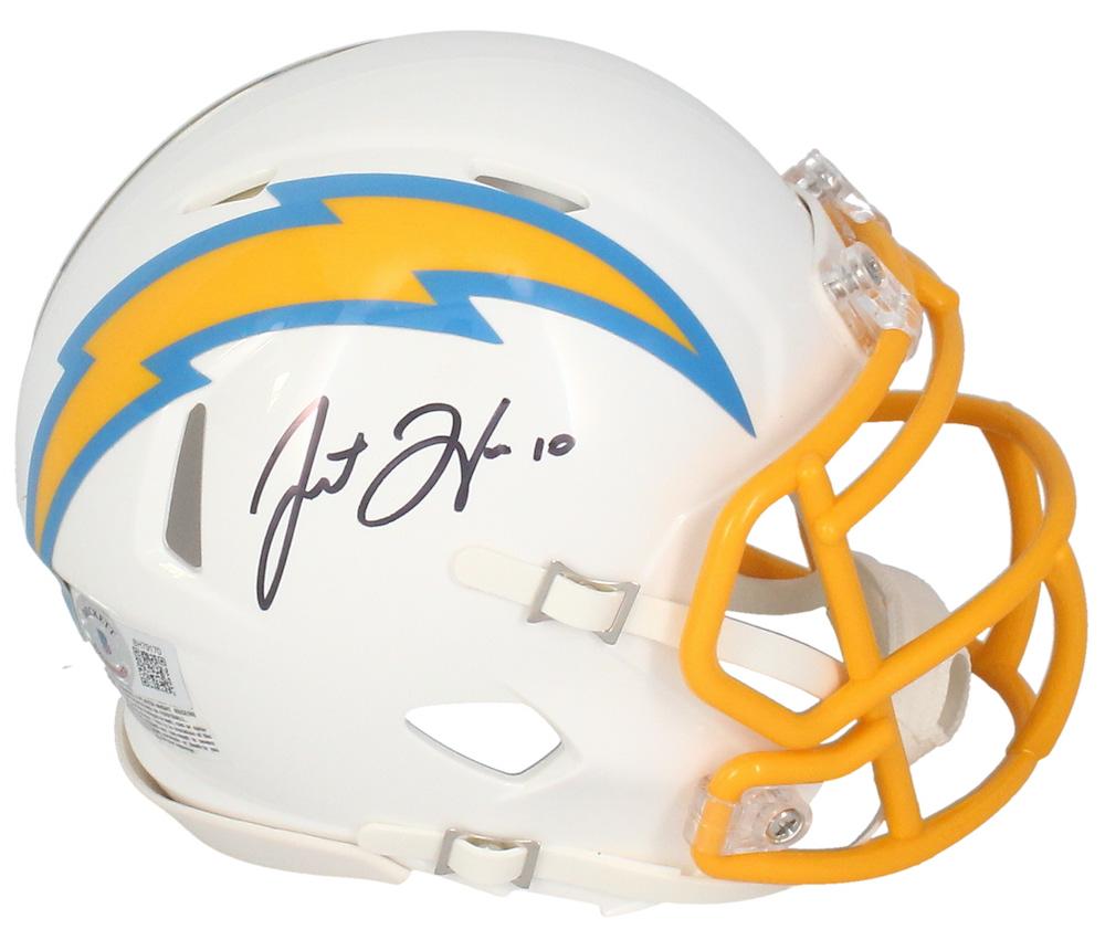 Justin Herbert Signed Chargers Speed Mini Helmet (Beckett) at PristineAuction.com Justin Herbert Signed Chargers Speed Mini Helmet (Beckett) at PristineAuction.com