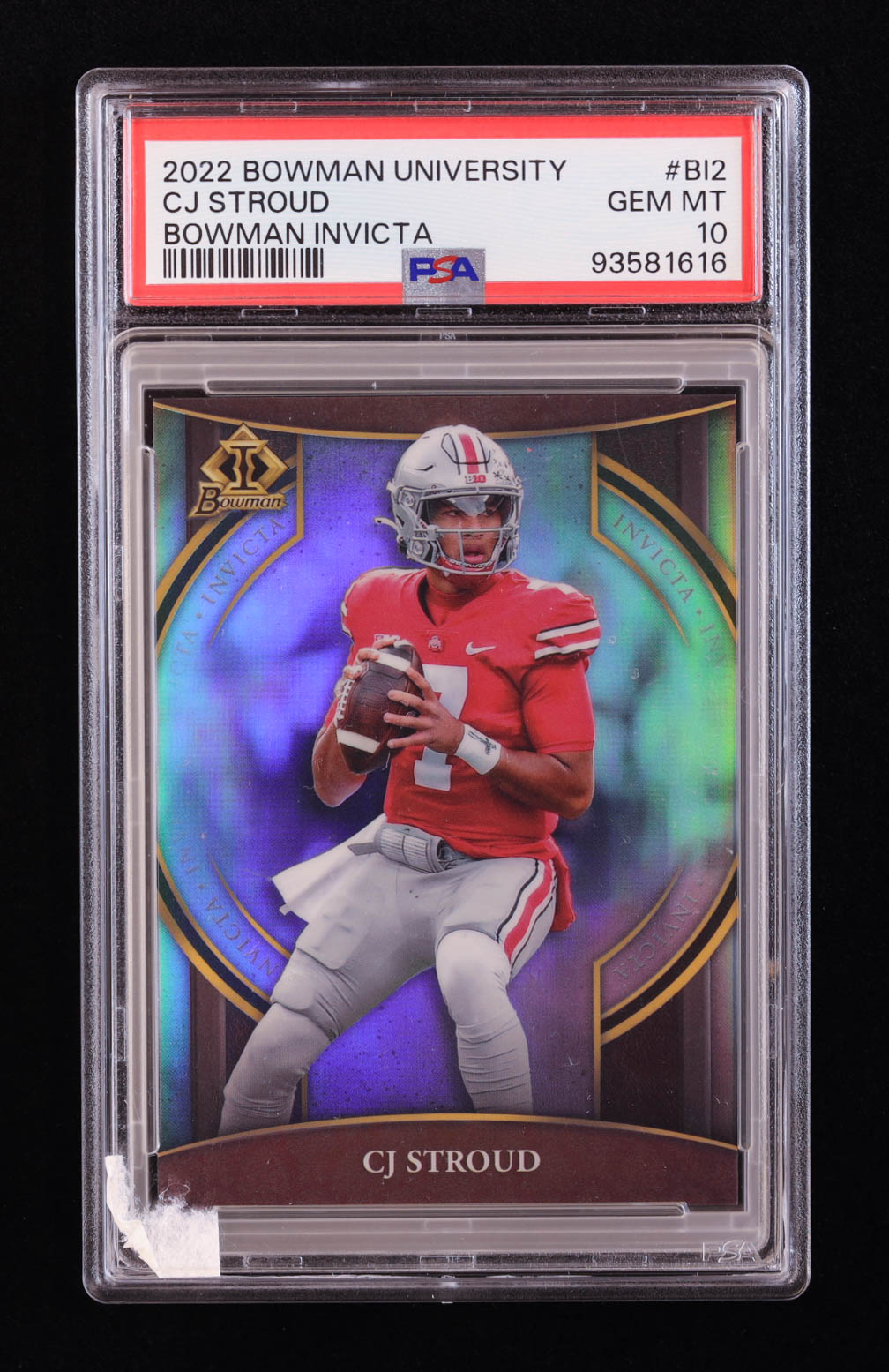 CJ Stroud 2022 Bowman Chrome University Bowman Invicta #BI2 RC (PSA 10) at PristineAuction.com CJ Stroud 2022 Bowman Chrome University Bowman Invicta #BI2 RC (PSA 10) at PristineAuction.com