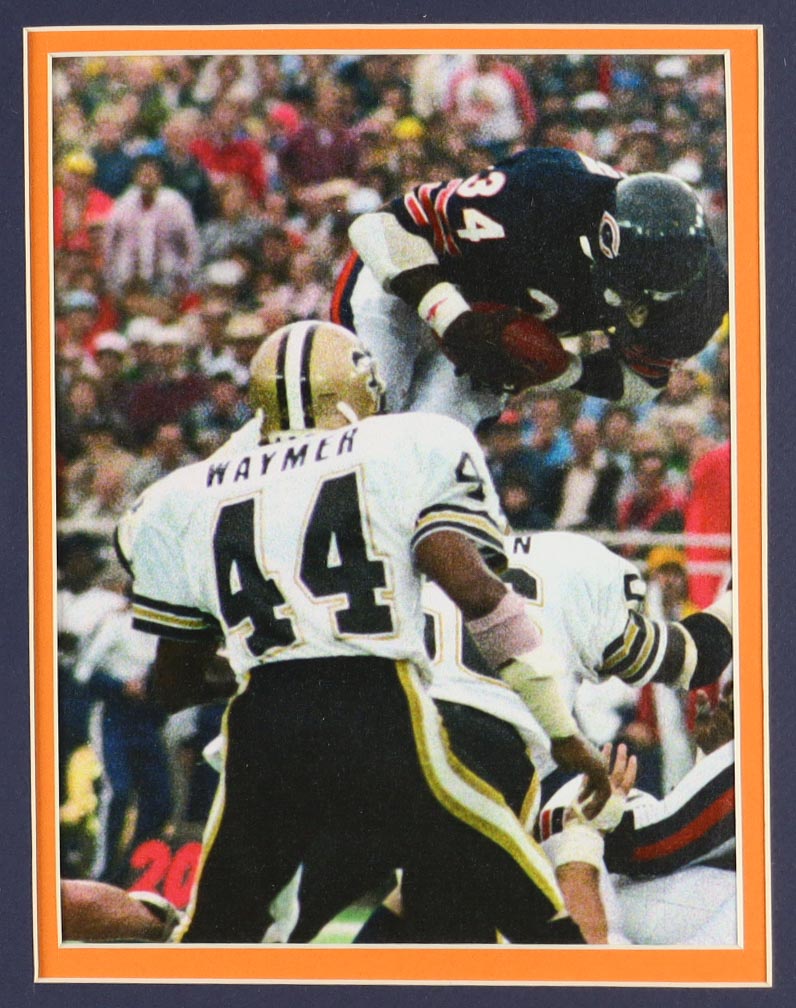 Walter Payton Signed Custom Framed Cut Display With Jersey, Super Bowl & Logo Pins & (2) Cloth Team Logo Patches (PSA) at PristineAuction.com Walter Payton Signed Custom Framed Cut Display With Jersey, Super Bowl & Logo Pins & (2) Cloth Team Logo Patches (PSA) at PristineAuction.com