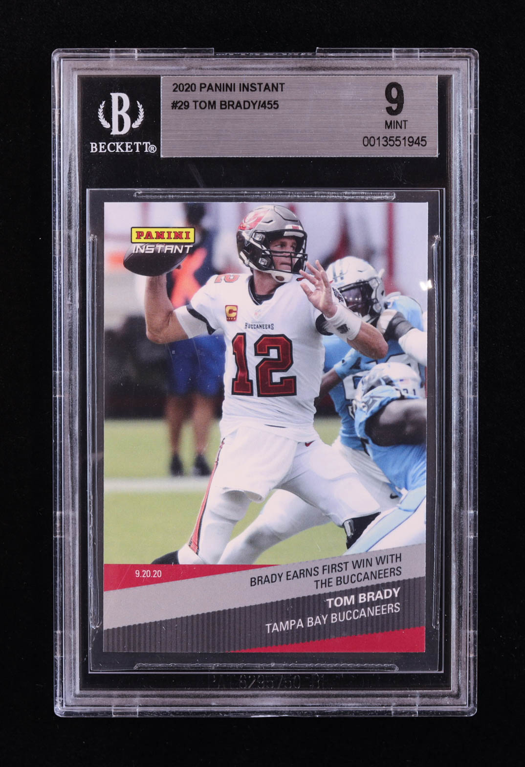 Tom Brady 2020 Panini Instant #29 (BGS 9) at PristineAuction.com Tom Brady 2020 Panini Instant #29 (BGS 9) at PristineAuction.com