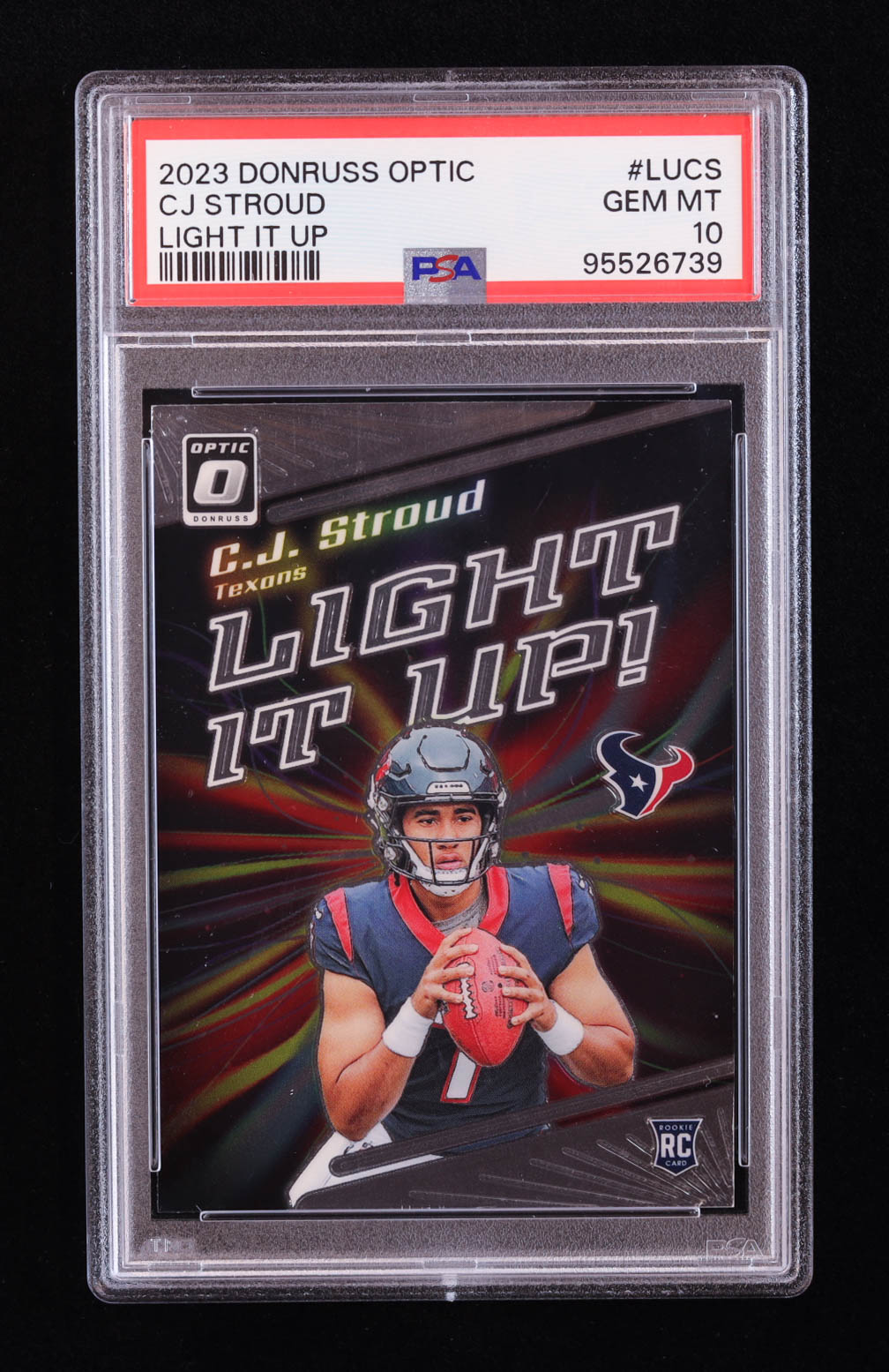 CJ Stroud 2023 Donruss Optic Light It Up #1 RC (PSA 10) at PristineAuction.com CJ Stroud 2023 Donruss Optic Light It Up #1 RC (PSA 10) at PristineAuction.com