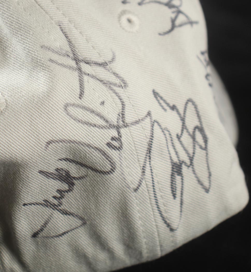 NHL "Hockey's Greatest" Alumni Hat Signed by (30) with Lanny McDonald, Bob Probert, Wendel Clark, Todd Harvey (Beckett) at PristineAuction.com NHL "Hockey's Greatest" Alumni Hat Signed by (30) with Lanny McDonald, Bob Probert, Wendel Clark, Todd Harvey (Beckett) at PristineAuction.com