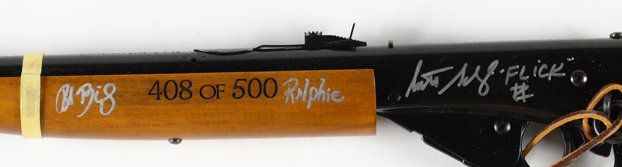 "A Christmas Story" Daisy Red Ryder BB Gun Cast-Signed by (6) with Peter Billingsley, Scott Schwartz, R.D. Robb, Ian Petrella with Character Name Inscriptions (Beckett) at PristineAuction.com "A Christmas Story" Daisy Red Ryder BB Gun Cast-Signed by (6) with Peter Billingsley, Scott Schwartz, R.D. Robb, Ian Petrella with Character Name Inscriptions (Beckett) at PristineAuction.com