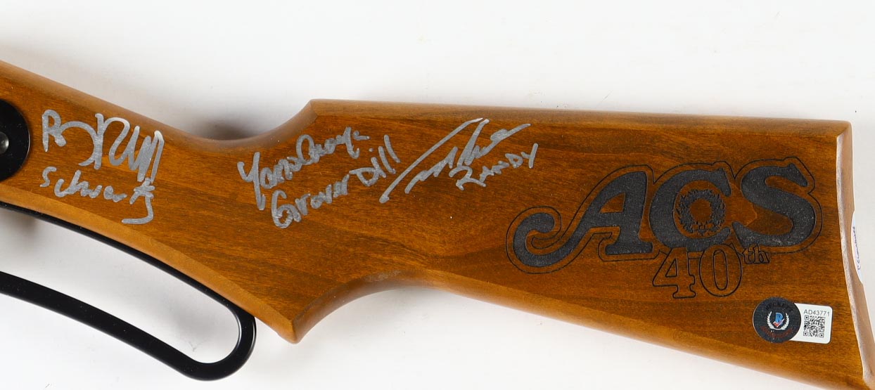 "A Christmas Story" Daisy Red Ryder BB Gun Cast-Signed by (6) with Peter Billingsley, Scott Schwartz, R.D. Robb, Ian Petrella with Character Name Inscriptions (Beckett) at PristineAuction.com "A Christmas Story" Daisy Red Ryder BB Gun Cast-Signed by (6) with Peter Billingsley, Scott Schwartz, R.D. Robb, Ian Petrella with Character Name Inscriptions (Beckett) at PristineAuction.com